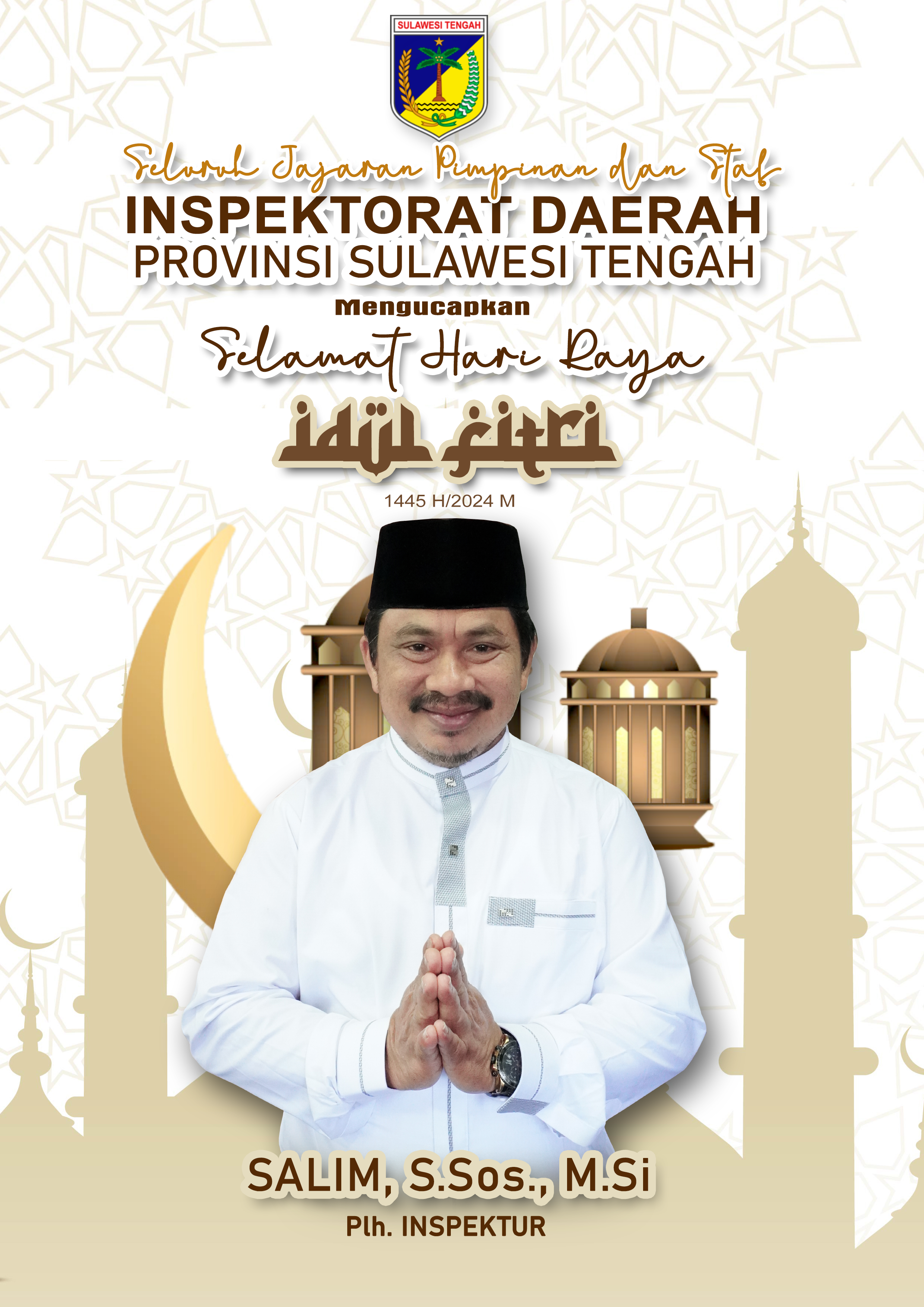  Inspektorat Daerah Provinsi Sulteng Mengucapkan Selamat Hari Raya Idul Fitri 1445 H / 2024 M