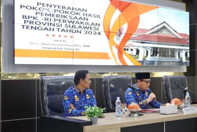  Penyerahan Pokok-Pokok Hasil Pemeriksaan BPK-RI Perwakilan Prov.Sulteng Tahun 2024