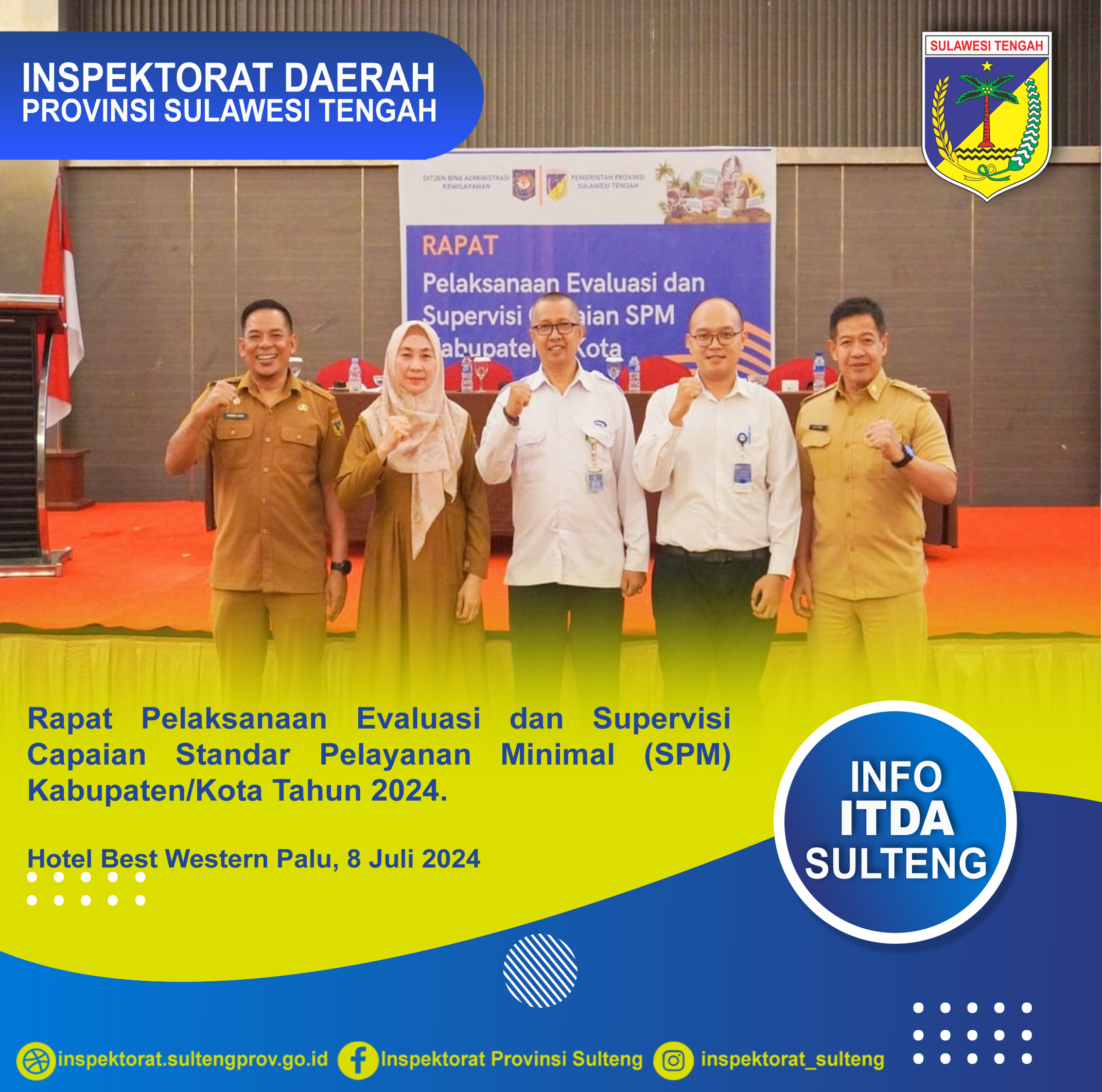  Rapat Pelaksanaan Evaluasi dan Supervisi Capaian Standar Pelayanan Minimal (SPM) Kab/Kota Tahun 2024.