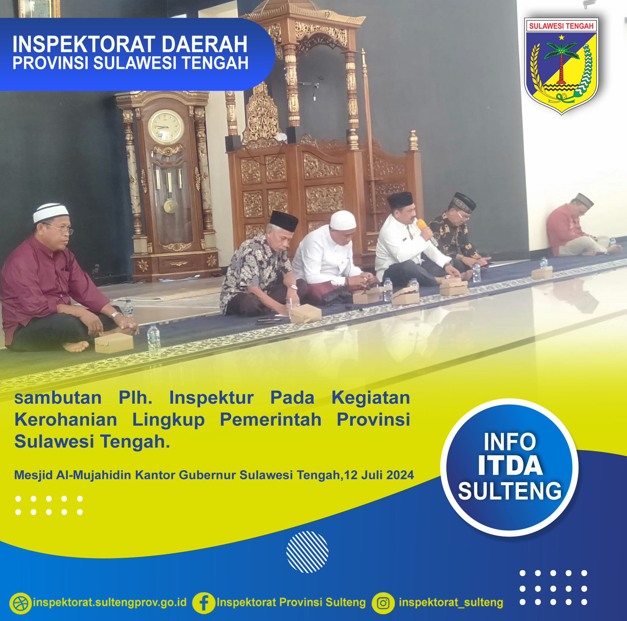  Sambutan Plh. Inspektur Pada Kegiatan Kerohanian Lingkup Pemerintah Provinsi Sulawesi Tengah