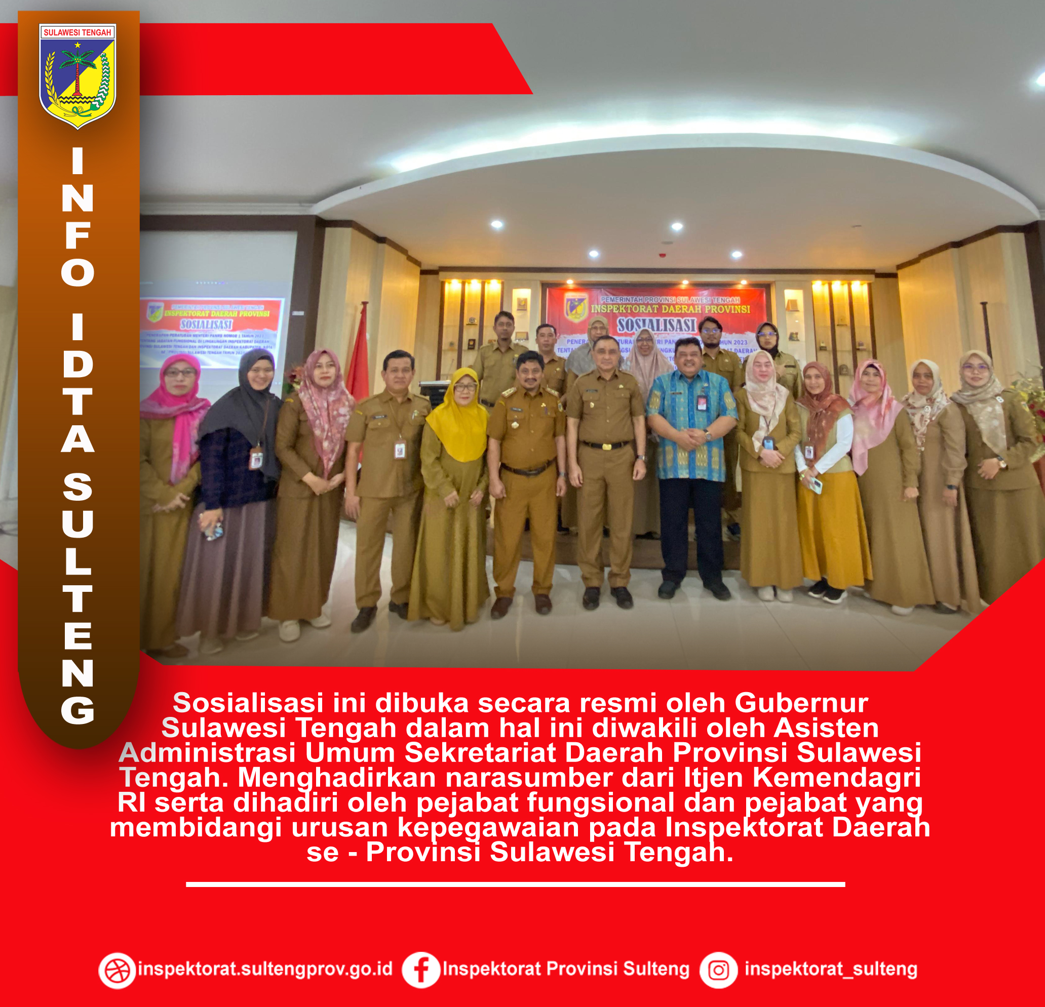  Sosialisasi ini Menghadirkan narasumber dari Itjen Kemendagri RI