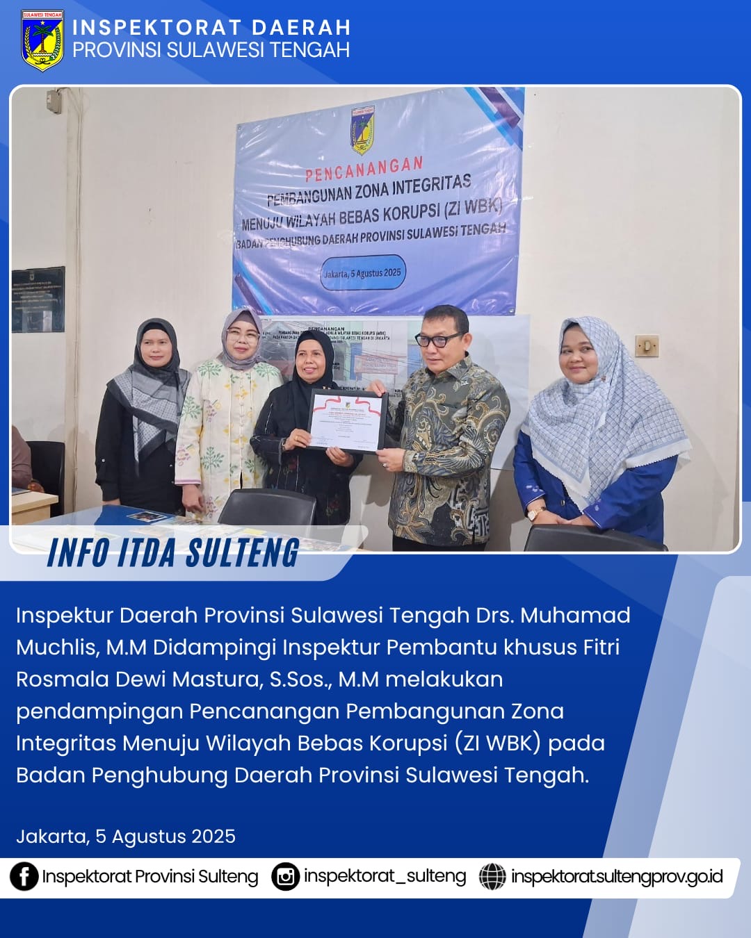  Pencanangan ZI WBK pada Badan Penghubung Daerah Provinsi Sulawesi Tengah