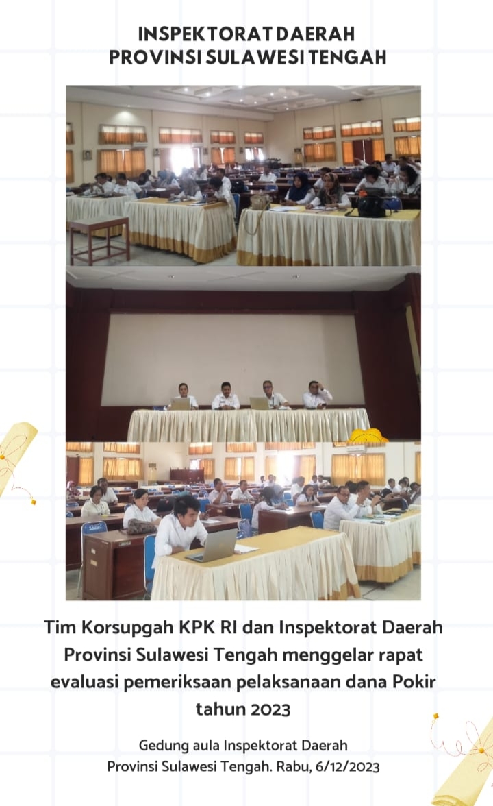  Rapat evaluasi pemeriksaan pelaksanaan dana Pokir tahun 2023